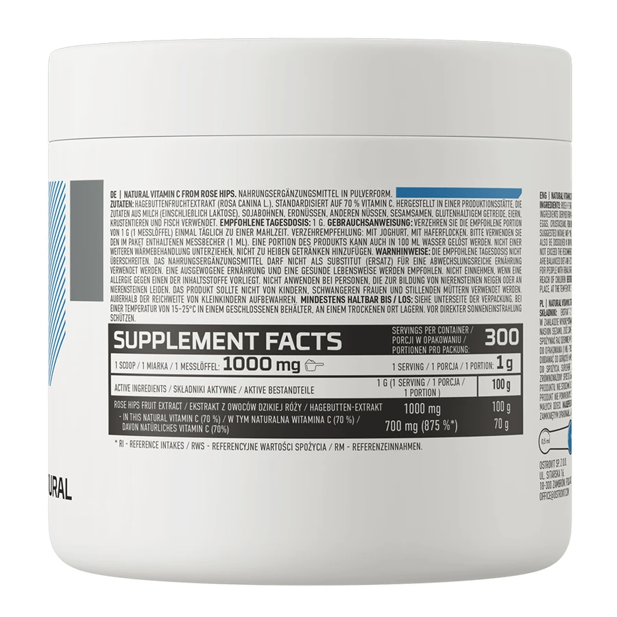 OstroVit Vitamine C naturelle de l'églantier, vitamine C naturelle de l'églantier, 300 g