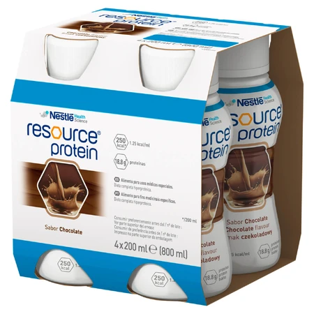 Kit Resource Eiwit, voedingspreparaat, chocoladesmaak, 8 x 200 ml + aardbeiensmaak, 200 ml gratis