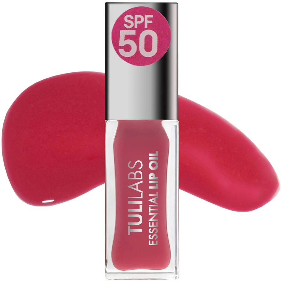 Tuli Labs Essential Lip Oil, Pinky Mood, SPF 50, 7 ml