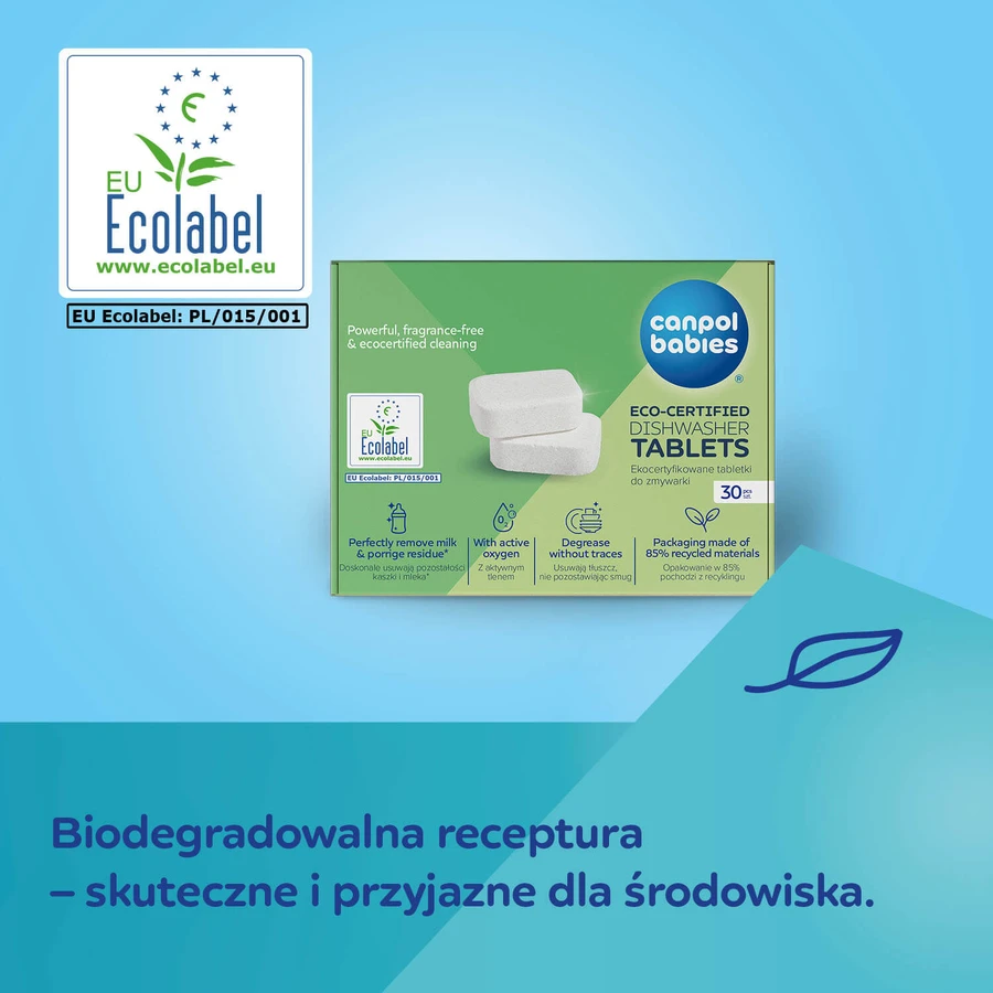 Canpol Babies, eco-gecertificeerde vaatwastabletten, 30 stuks