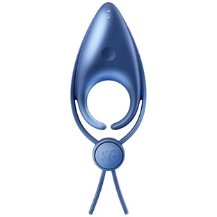 Satisfyer Sniper, anneau vibrant d'érection, réglable, bleu