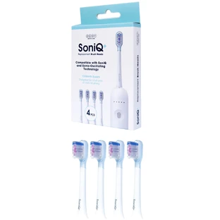 Zent SoniQ+, sonic toothbrush tips, standard, 4 pieces