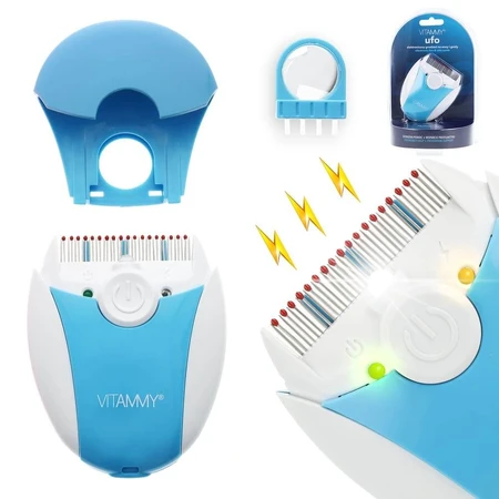 Vitammy Ufo, peine electrónico para piojos y liendres, azul, 1 unidad