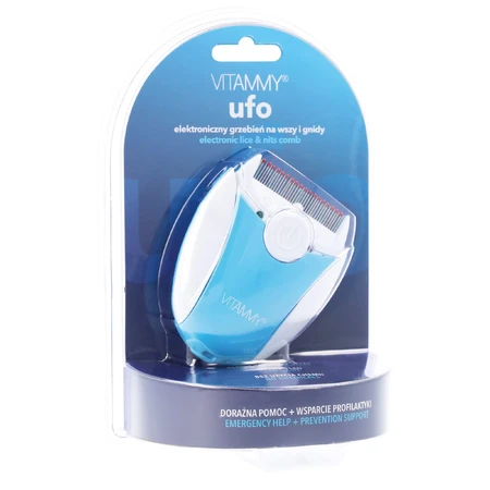 Vitammy Ufo, peine electrónico para piojos y liendres, azul, 1 unidad