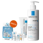 La Roche-Posay Kit Cicaplast Baume B5+, verzachtende regenererende lotion, 100 ml + Lipikar Baume AP+M, bodylotion, vanaf de geboorte, 400 ml + doosje miniproducten gratis