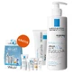 La Roche-Posay Kit Cicaplast Baume B5+, verzachtende regenererende lotion, 100 ml + Lipikar Baume AP+M, bodylotion, vanaf de geboorte, 400 ml + doosje miniproducten gratis
