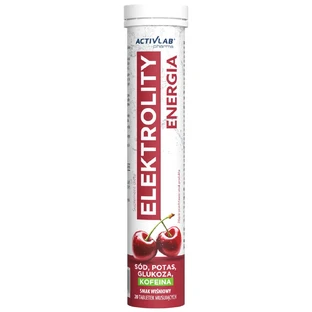 Activlab Pharma Elektrolity Energia, sabor cereza, 20 comprimidos efervescentes