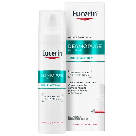 Eucerin DermoPure Clinical Triple Action, serum met drievoudige werking voor de vette en acnegevoelige huid, 40 ml