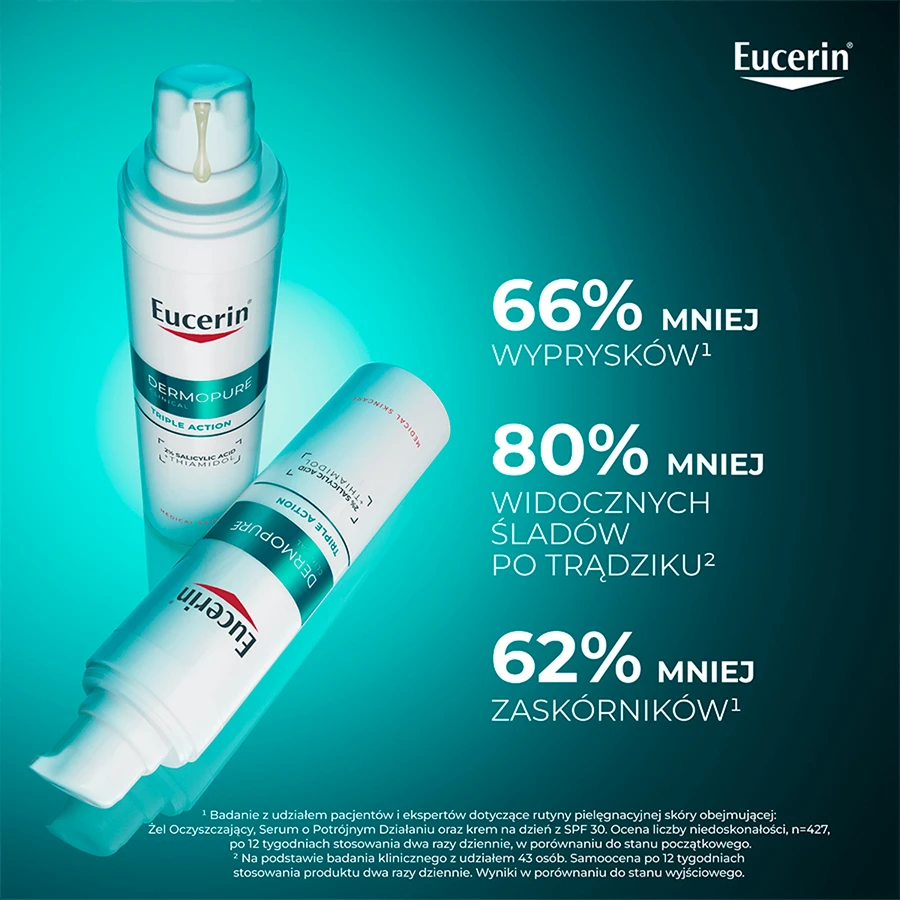 Eucerin DermoPure Clinical Triple Action, serum met drievoudige werking voor de vette en acnegevoelige huid, 40 ml