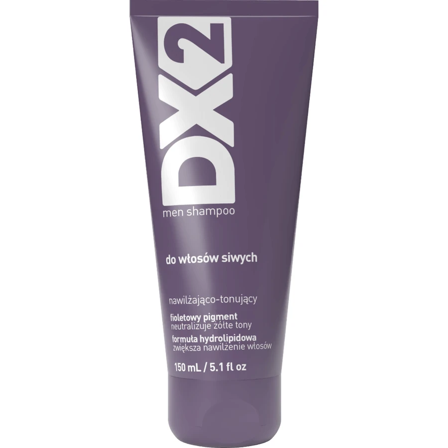 DX2, shampoo for men, moisturizing and toning, for gray hair, 150 ml
