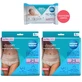 Canpol Babies set, braguitas postparto transpirables 2 en 1, con compresa, desechables, talla L/XL, 2 x 5 unidades + toallitas húmedas, 60 unidades de regalo