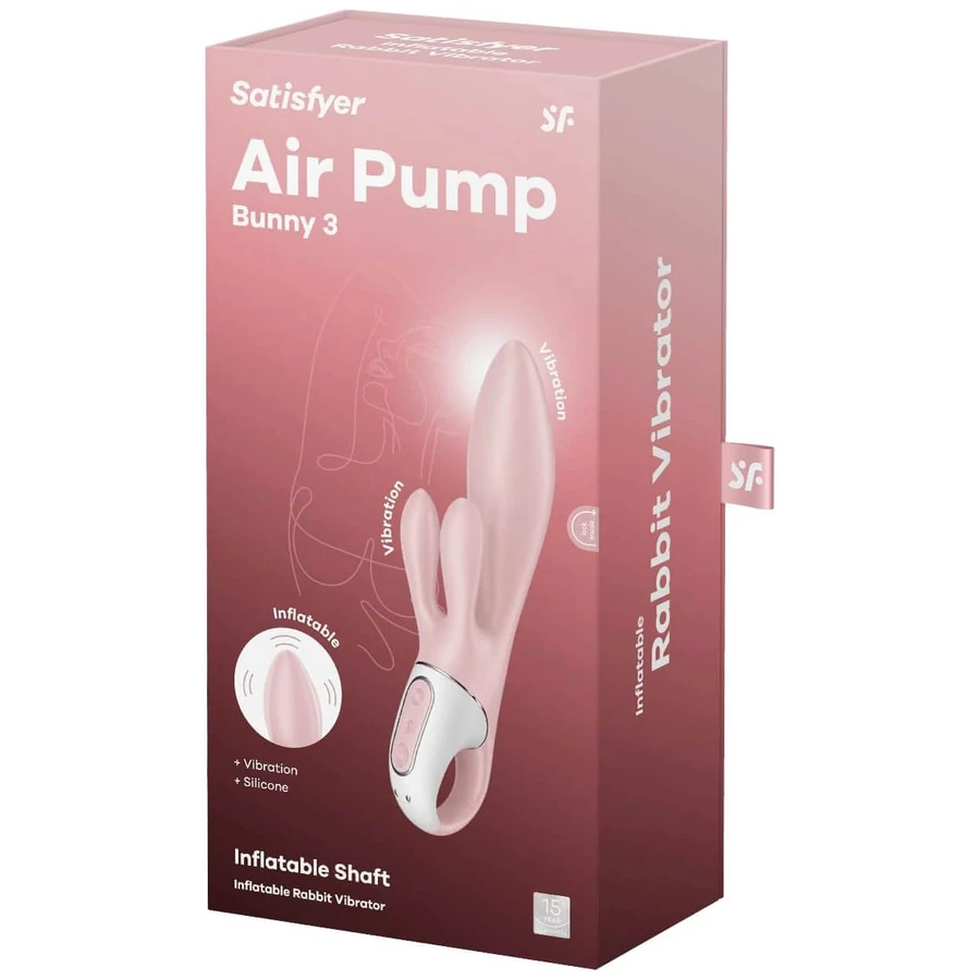 Satisfyer Air Pump Bunny 3, bunny type vibrator, rose