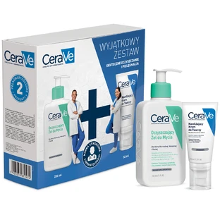 Set CeraVe, gel de curățare, 236 ml + cremă de față, 52 ml