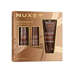 Nuxe Men Set, Feuchtigkeitsgel für das Gesicht, 50 ml + Deodorant, Roll-on, 50 ml + Duschgel, 200 ml