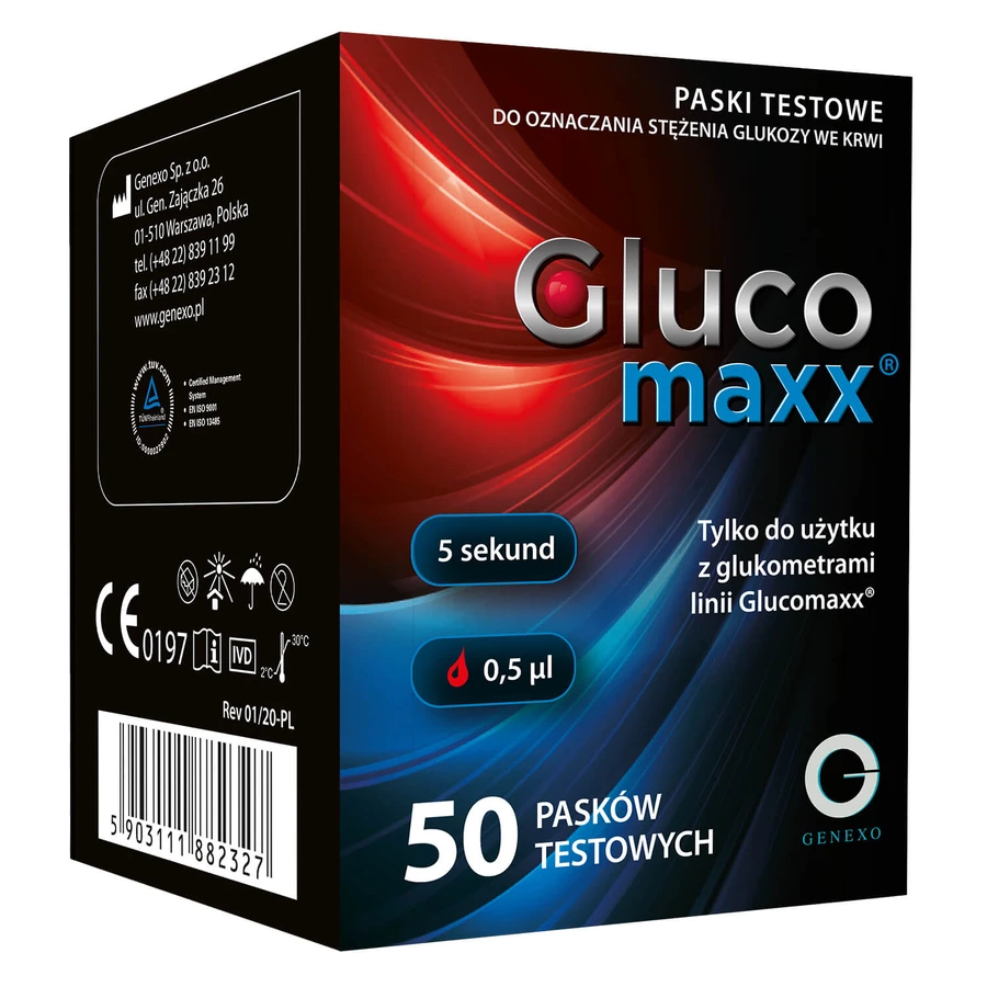 Glucomaxx, test strips, 50 pieces