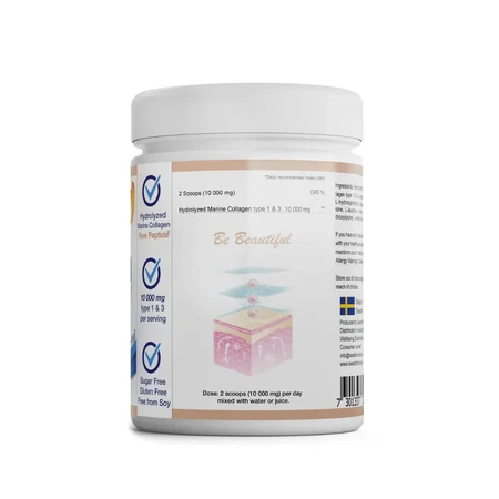 Swedish Nutra Marine Collagen Pure Peptide, neutral flavor, 300 g