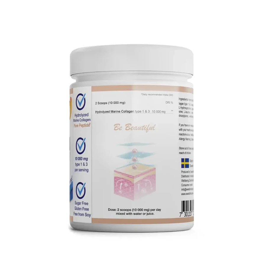 Swedish Nutra Marine Collagen Pure Peptide, neutral flavor, 300 g