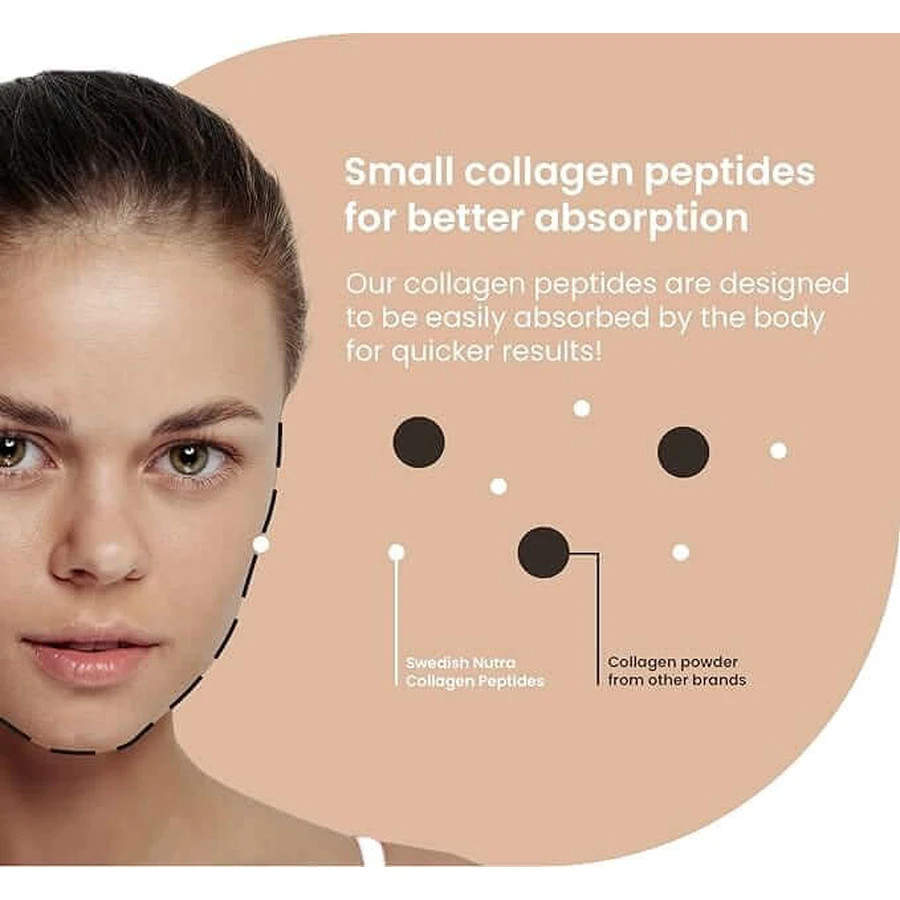 Swedish Nutra Marine Collagen Pure Peptide, neutral flavor, 300 g