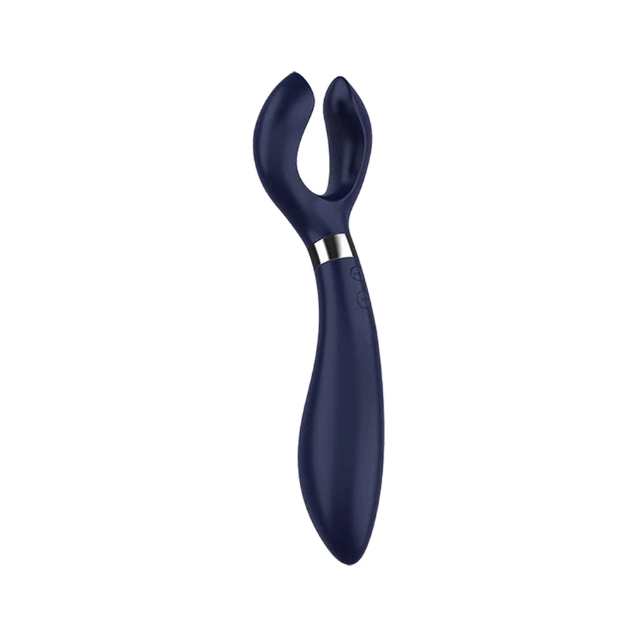 Satisfyer Endless Fun, vibrateur multifonctionnel pour couples, bleu