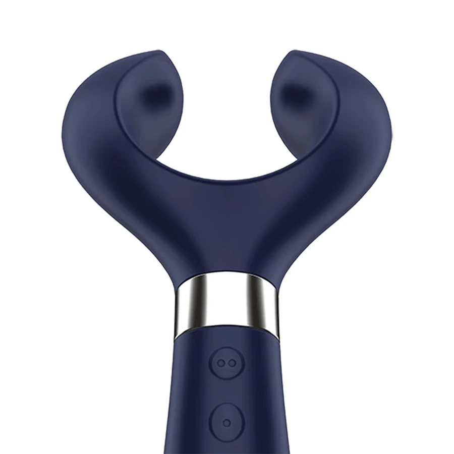 Satisfyer Endless Fun, vibrateur multifonctionnel pour couples, bleu