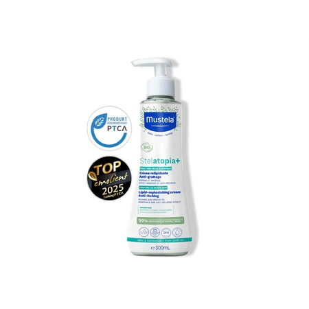 Lote Mustela Stelatopia+, crema reparadora de lípidos, 300 ml + 300 ml de regalo