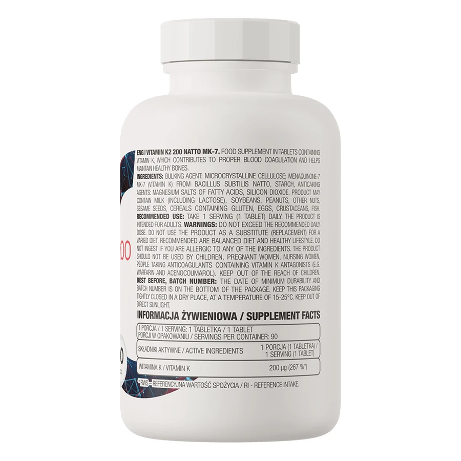 OstroVit Vitamina K2 200 Natto MK-7, 90 comprimate