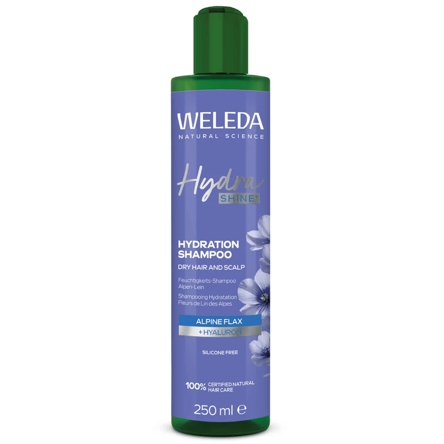 Weleda Hydra Shine, champú hidratante para el cabello, 250 ml