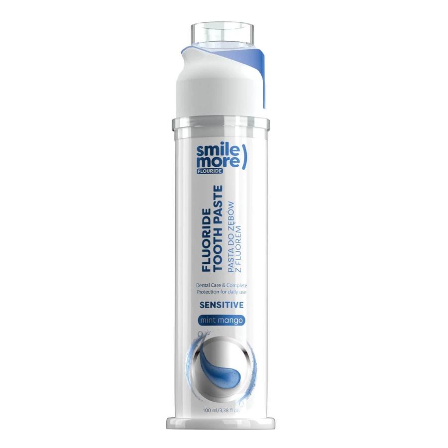 HiSkin Smile More, pastă de dinți delicată pentru dinți și gingii sensibile, mango și mentă, cu fluor, 100 ml