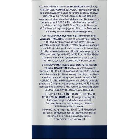 Nivea Men Hyaluron, anti-wrinkle face cream, 50 ml