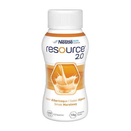 Kit Resource 2.0, voedingspreparaat, abrikozensmaak, 8 x 200 ml + aardbeiensmaak, 200 ml gratis