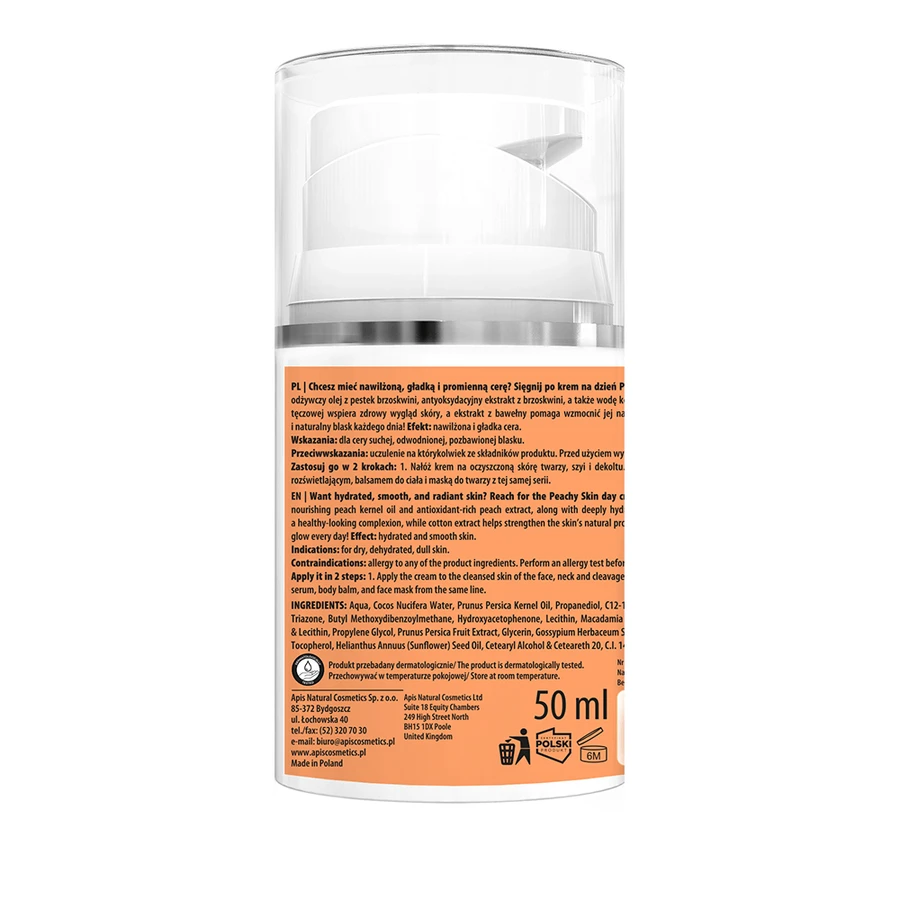 Apis Peachy Skin, hydraterende dagcrème, SPF 20, 50 ml
