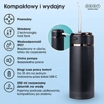 Zent Stream+, cordless dental irrigator, collapsible, navy blue, 250 ml