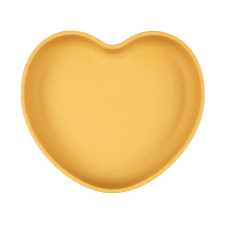 Canpol Bebés, ventosa de silicona, corazón, amarillo, a partir de 6 meses, 1 ud.