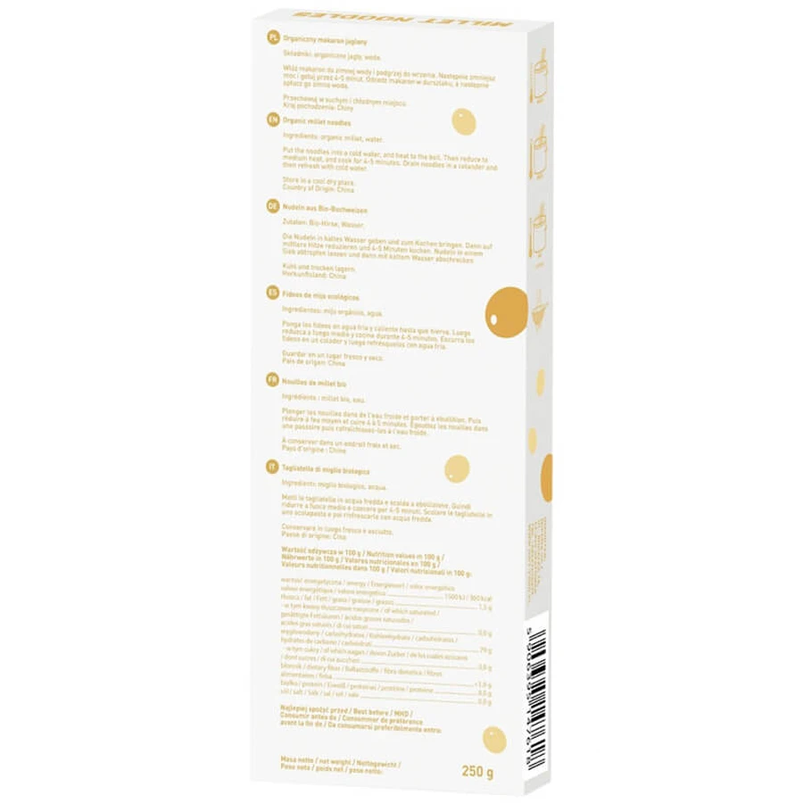 Diet-Food Organic Gierst Noedels, glutenvrije gierstnoedels, Bio, 250 g