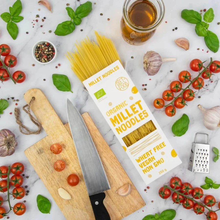 Diet-Food Organic Gierst Noedels, glutenvrije gierstnoedels, Bio, 250 g