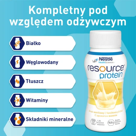 Kit Resource Protéines, préparation nutritionnelle, saveur vanille, 8 x 200 ml + saveur fraise, 200 ml gratuit
