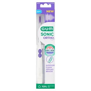 GUM Sonic Ortho, battery-operated sonic toothbrush