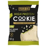 Frank&Oli High Protein, zacht eiwitkoekje, pistache en witte chocolade, 50 g