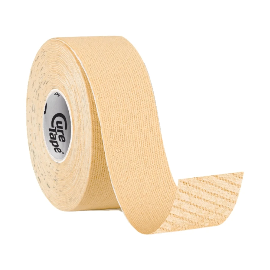CureTape Beauty, kinesiotaping en esthetische tape voor het gezicht, lichtbeige, 2,5 cm x 5 m, 1 stuk