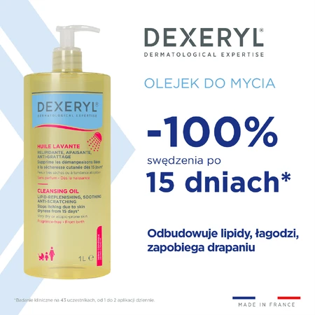 Dexeryl, beruhigendes Anti-Kratz-Waschöl, rückfettende Lipide, 1000 ml