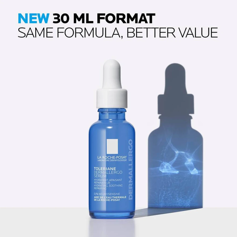 La Roche-Posay Toleriane Ultra Dermallergo, beruhigendes Feuchtigkeitsserum, empfindliche und zu Allergien neigende Haut, 30 ml