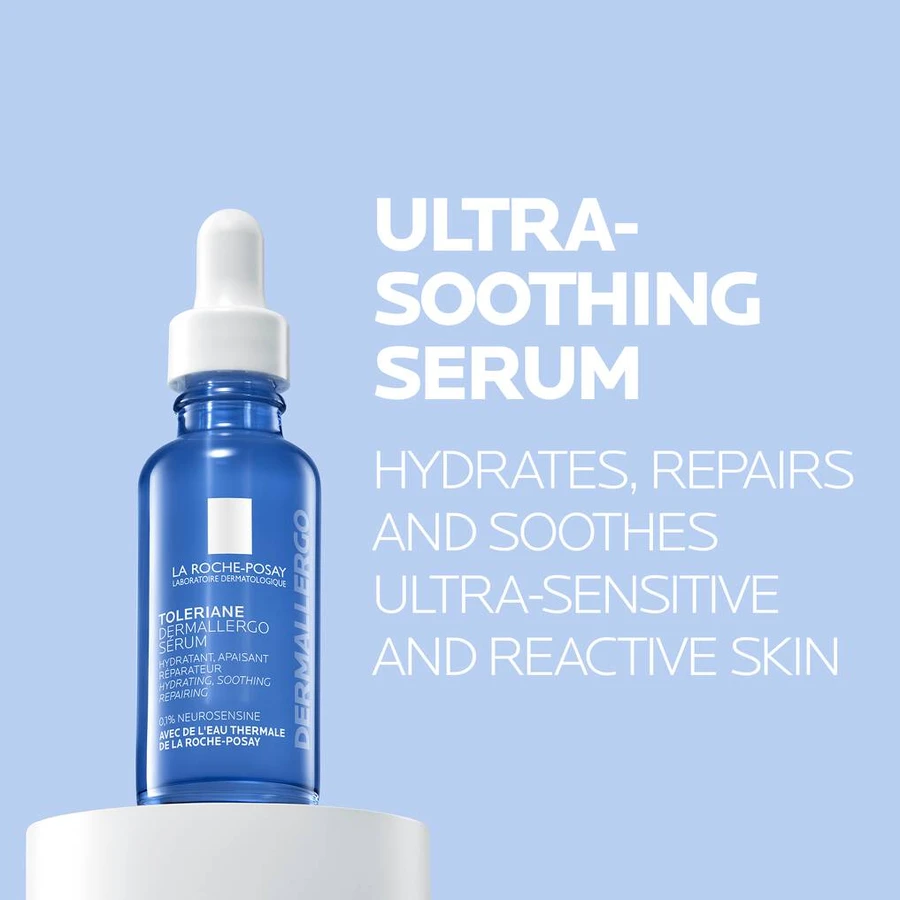 La Roche-Posay Toleriane Ultra Dermallergo, beruhigendes Feuchtigkeitsserum, empfindliche und zu Allergien neigende Haut, 30 ml