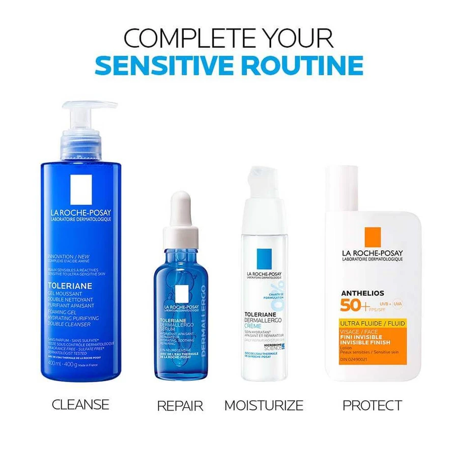 La Roche-Posay Toleriane Ultra Dermallergo, beruhigendes Feuchtigkeitsserum, empfindliche und zu Allergien neigende Haut, 30 ml