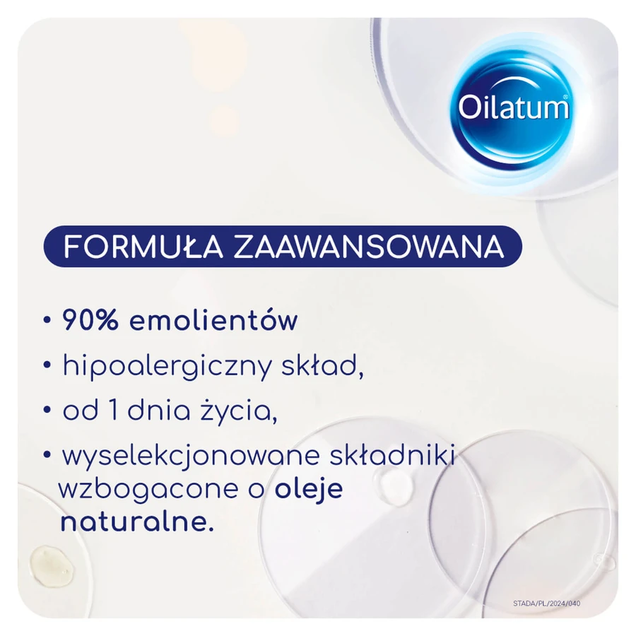 Set Oilatum Advanced Formula, emulsión de baño, a partir de 1 día de vida, 2 x 250 ml + crema, piel seca, muy seca, propensa a atopias y alergias, 150 g por 1 céntimo