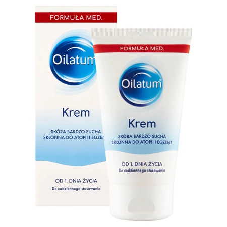 Set Oilatum Advanced Formula, emulsión de baño, a partir de 1 día de vida, 2 x 250 ml + crema, piel seca, muy seca, propensa a atopias y alergias, 150 g por 1 céntimo