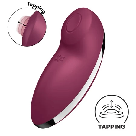 Satisfyer Tap & Climax 2, vibrateur superposé avec fonction de tapotement, rouge