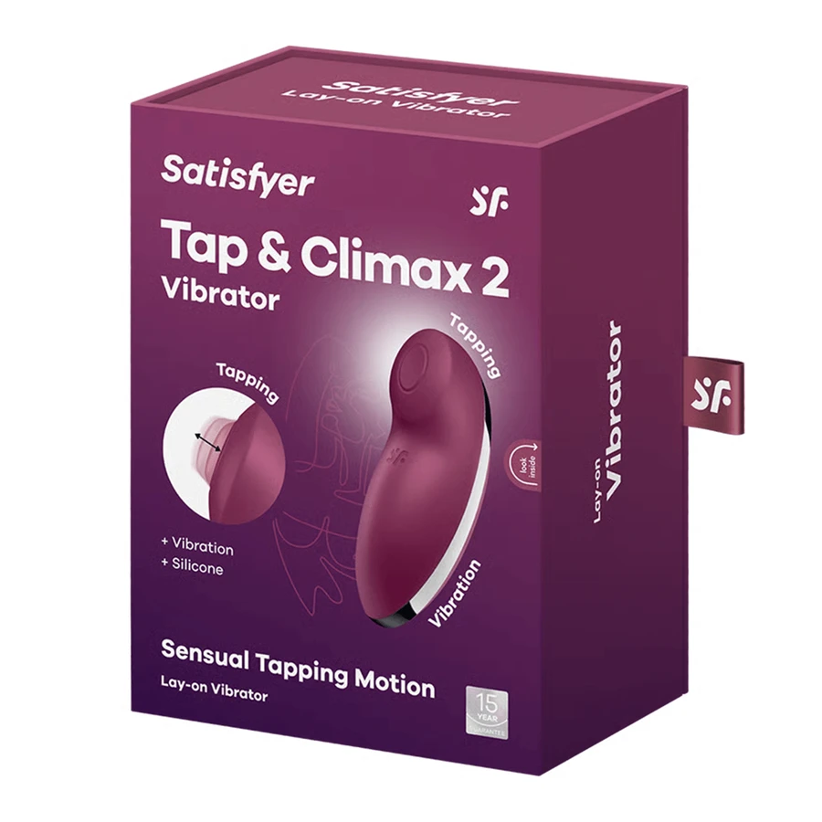 Satisfyer Tap & Climax 2, vibrateur superposé avec fonction de tapotement, rouge