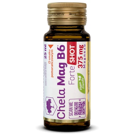 Olimp Chela-Mag B6 Forte Shot, ampoules, orange flavor, 9 x 25 ml
