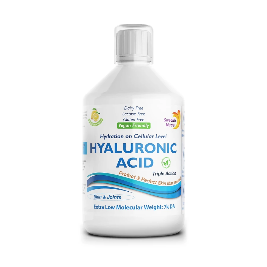 Swedish Nutra Hyaluronic Acid, liquid hyaluronic acid, lemon flavor, 500 ml