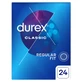 Durex Classic, condoms with more lube, 24 pieces